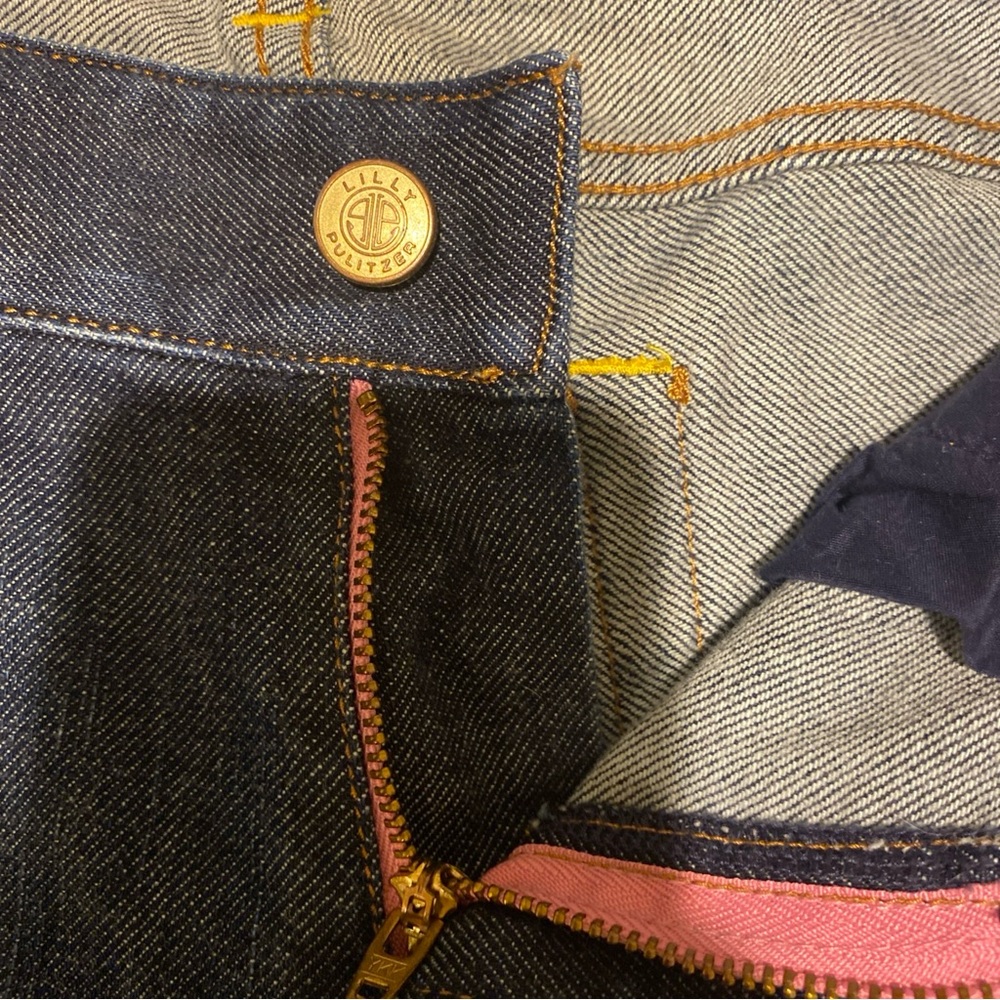 Lilly Pulitzer dark wash blue jeans, size 4 - Picture 3 of 5